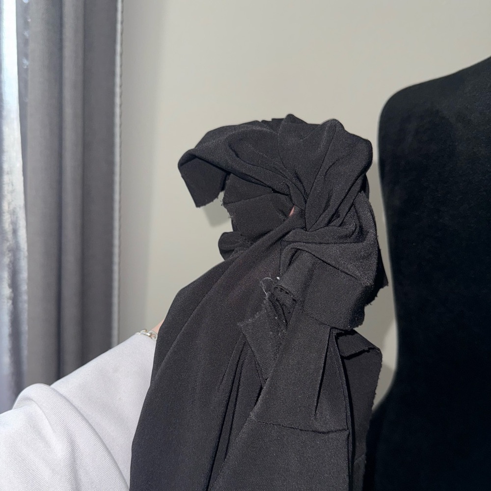 Norma Kamali Black Halter-Back Maxi Gown - Picture 7 of 7